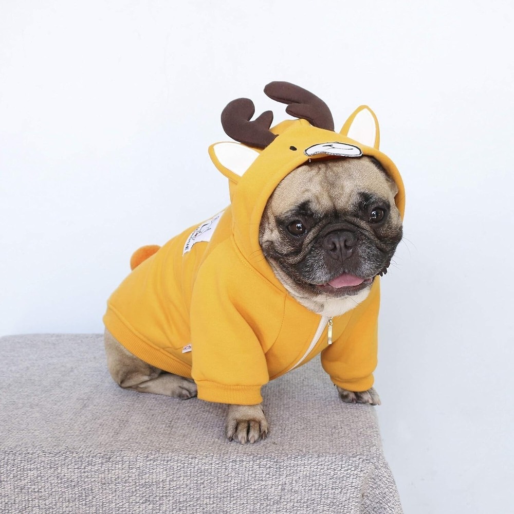 Yellow Reindeer Halloween Costume For 2X-Large Dogs - Picture 2 of 4